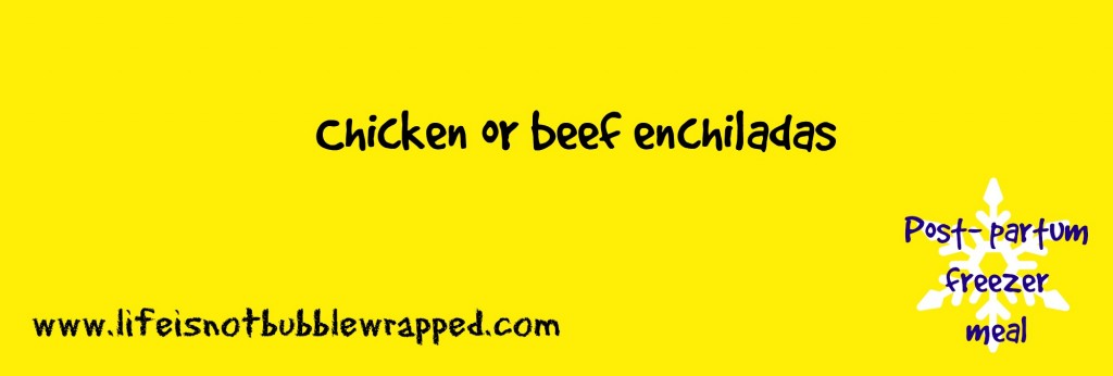 Enchilada freezer meal