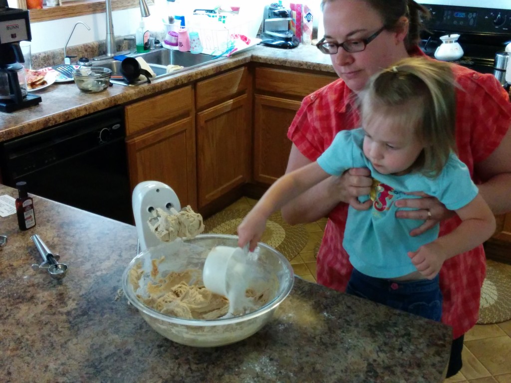 Helping make cookies for the back-to-school kid!