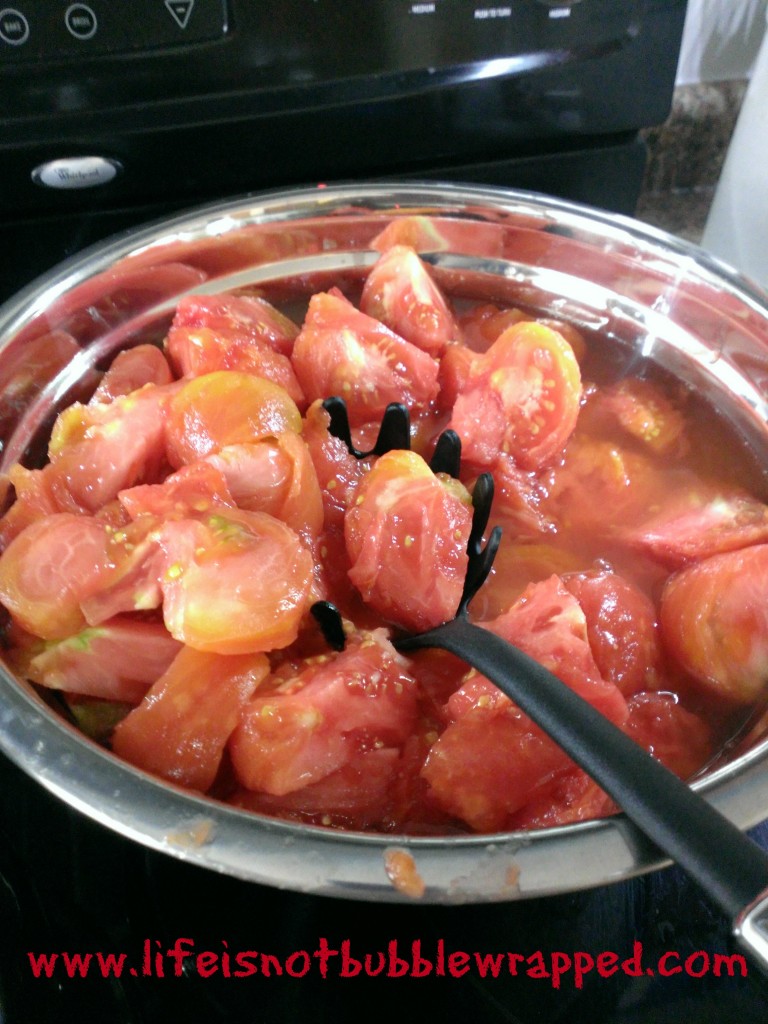 Prepared tomatoes waiting for cooking!