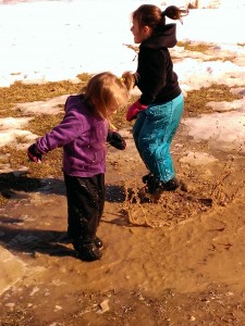 muddy puddles!